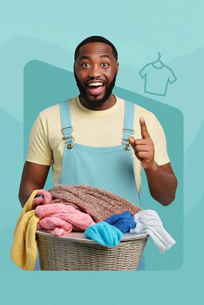 Man with Laundry